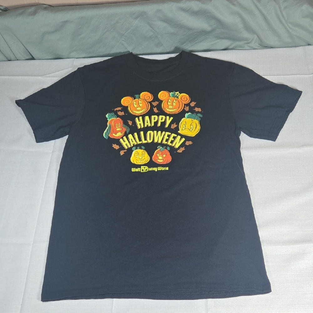 Walt Disney World Park Black Halloween Tee Mickey Mouse & Friends Pumpkins